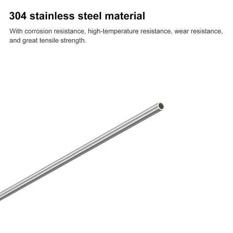304 stainless steel capillary tube, OD 1.5 mm, 0.2 mm wall, 250 mm length