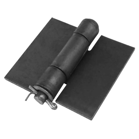 Heavy Duty Weldable Gate Butt Hinges Set, Four Pack 3-3/8 In By 3-3/8 In Weld On Door Hinges For Trailer Ramp Garage And BBQ Smokers, black hinge