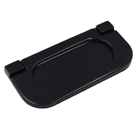 3 Inch Recessed Flat Black Drawer Pull Handle For Cabinets And Wardrobes, Flush Ring Rectangle Style, Zinc Alloy Construction