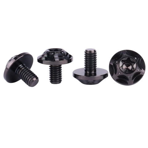 Titanium M6x10mm Torx T40 Bolt Set For Bikes Motorcycles And Cars Four Pack Black 6AL4V Grade 5 Titanium Alloy Fasteners