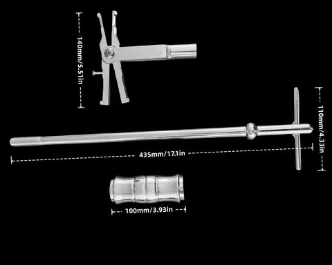 Double Headed Internal Bearing Puller With Slide Hammer For 16 To 45mm Bearings Featuring Expandable Collets And Two Clamp Sizes