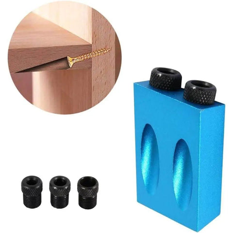 Pocket Hole Screw Jig And Dowel Drill Joinery Kit For Woodworking, Pro Carpentry Locator And Angled Drill Guide