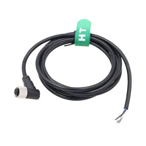 M12 A Coded 4 Pin Female Right Angle Shielded Sensor Cable for Actuator and Industrial Automation Applications, DeviceNet, 5 Meter