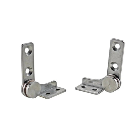 Two Amazon stainless steel L-shaped damping torque hinges with mounting plates, 0.7 N·m