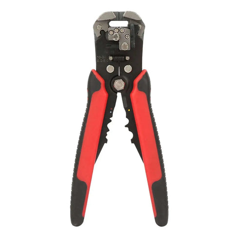 Premium Carbon Steel Wire Crimping And Stripping Pliers Set With Five Interchangeable Heads For Electricians And DIY Projects front view