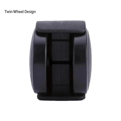 Front view of Plastic 1.5 Inch Swivel Caster Wheels Set Of 4 With 16 Screws For Appliances Furniture File Cabinets And Workbenches Smooth