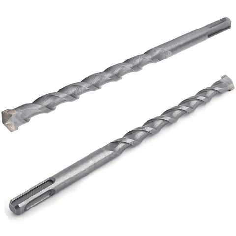 Heavy Duty 12mm Masonry Drill Bit for SDS Rotary Hammer Drills, 200mm Long, Carbide Tipped With 2 Flutes for Fast Dust Removal, 10mm Round Shank