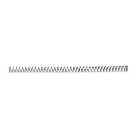 Compression spring, 2 mm outer diameter, 0.3 mm wire, 40 mm free length, stainless steel 304, silver tone.