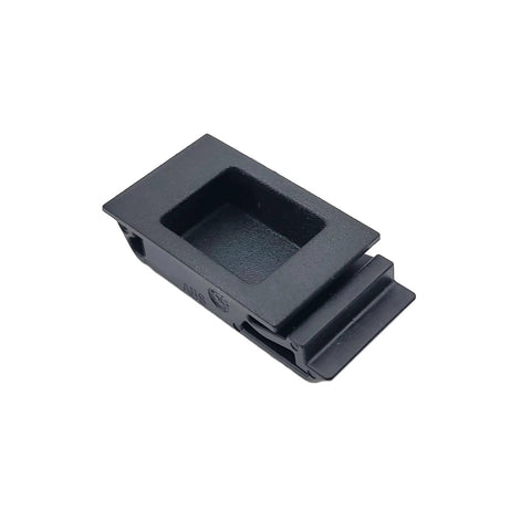 Flush Panel Slide Latch Push To Close For 1.6mm Panel Thickness And 6.4mm Grip Black Finish Durable ABS Body With Stainless Steel Spring