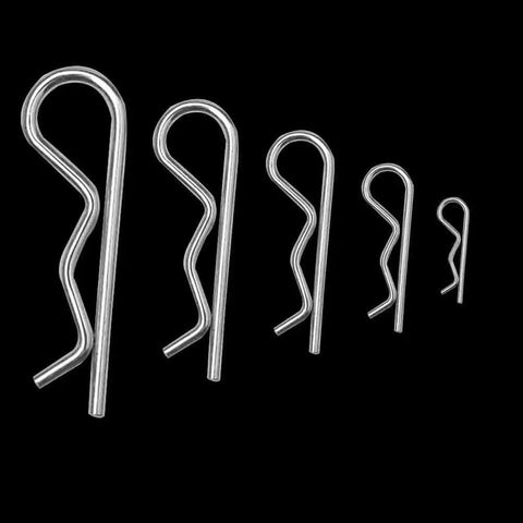 20 Piece Cotter Pins And R Clips Assortment Kit For Machinery And Farm Equipment Heavy Duty Zinc Plated Hairpin Pins Retaining