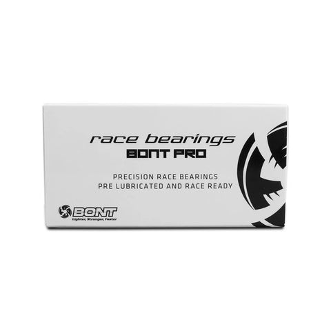 BONT PRO race bearings box, white packaging with black logo, 16-pack 608 skate bearings