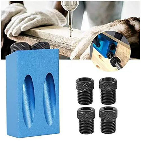 Dope Pocket Hole Jig Kit For Woodworking, Aluminum Construction Built For Real Woodworkers, 0.2 Millimeter Precision, 15 Degree Drill Guide