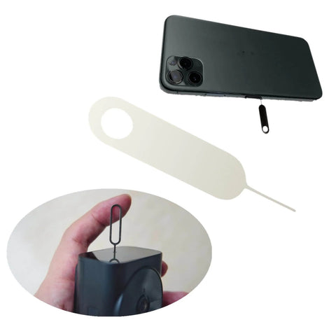 Eight Piece All In One Doorbell Key Tool Kit With Stainless Steel Opening Pins And Screwdriver For Nest Arlo And Eufy Video Doorbells Easy Mount Removal And Battery Change For Reliable Home Security showing pin usage.