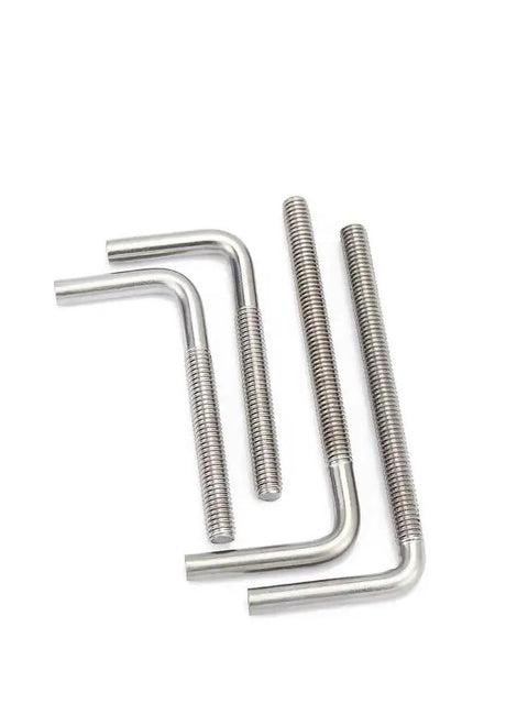 L Shape Foundation Bolts 304 Stainless Steel Right Angle Anchor Bolt With Long Square Bend Screws M4 M5 M6 M8 M10 M12 L Shaped Screws M6x40