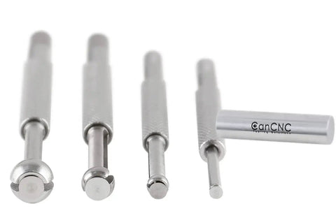 Small Hole Gauge Set Ball Type 4 Pc For Pro Grade Inside Diameter Checks In Inches And Millimeters 1/8 To 1/2 Inch Range