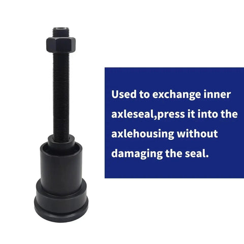 Inner Axle Side Seal Installation Tool For Dana 30 44 60 Front Differentials with thrust bearing compatibility, black metal finish.
