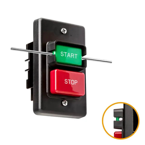 Dual Voltage Paddle Switch For Woodworking Tools 120 To 230V 28 Amp Single Phase On Off With Screws front view