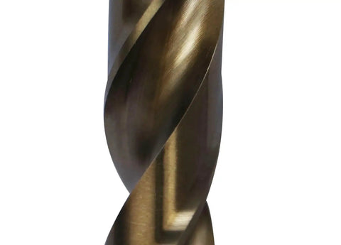 Close-up of M42 8% Cobalt Twist Drill Bits Set, 19 Pcs, 1mm To 10mm, For Stainless Steel And Hard Metals, 68 To 70 HRC Hardness