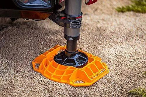 Beefy Heavy Duty Jack Base For Off Road Jacks, 15,400 Lb Load Capacity, Low Profile HDPE Construction, Non Slip Textured Bottom