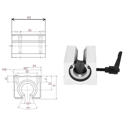 Set Of Four Linear Slide Bearings For 3D Printers With SBR12UU SBR16UU And SBR20UU Lock Type Rails 12mm 16mm 20mm Low Friction Steel