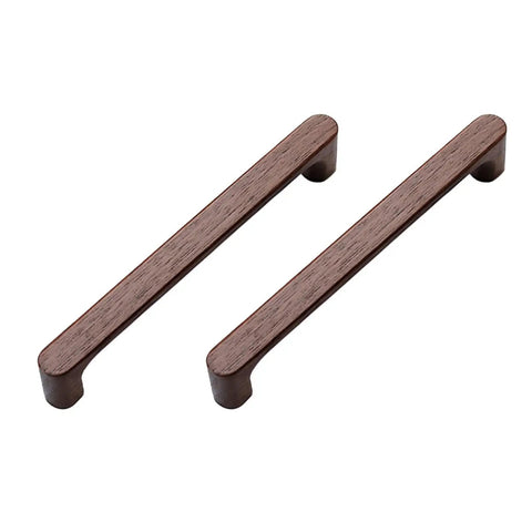 Dark Walnut Solid Wood Cabinet Pulls 2 Pack For Cabinets Doors Drawers Cupboards And Dressers 160mm Easy To Install