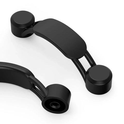 Close-up of 10 Pack 3 Inch Matte Black Cabinet Handles For Kitchen Cupboards And Drawers, Durable Metal Construction Hardware.