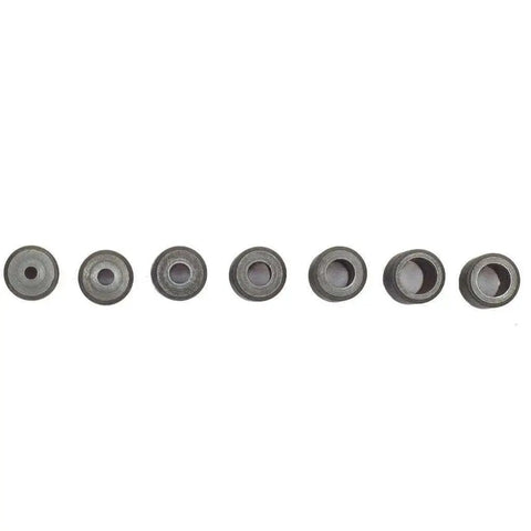 Set of 7 dies for Beefy Heavy Duty Metal Punch Plier With Compound Action And Hardened Dies, various punch sizes visible