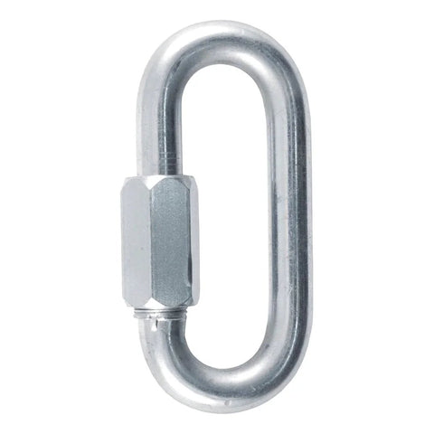 Threaded Quick Link Trailer Safety Chain Hook Carabiner Clip, 1/2 Inch Diameter with zinc finish