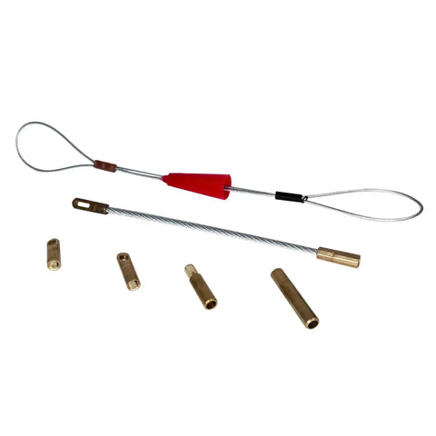 Complete 3mm To 4.5mm Cable Laying Kit With Fish Tape Duct Rodder Tips Guide Wire Through Fittings Silver Finish