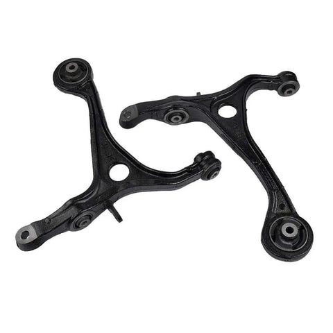IRONTREE front suspension kit: front view, pair of black lower control arms