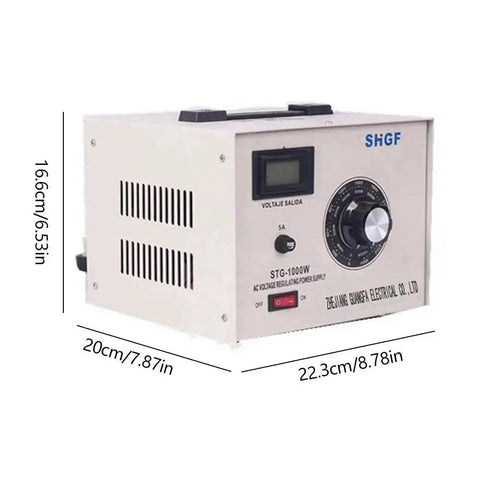 1000W Variac Variable Transformer 0-300V Single Phase Autotransformer iron case for motor speed control lab use