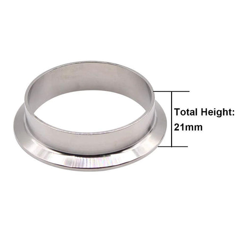 304 stainless steel sanitary long weld clamp ferrule for Tri-Clamp, 21mm height