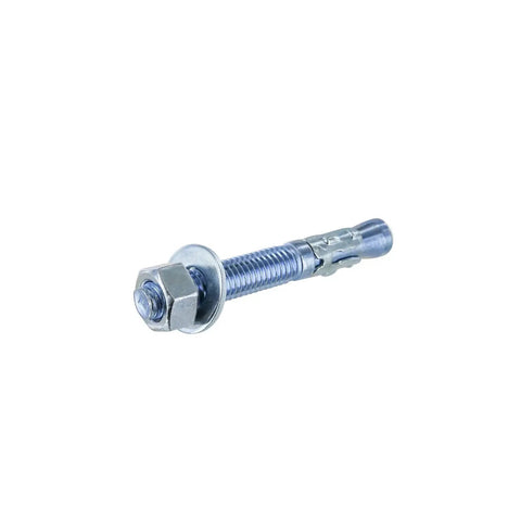 Wedge Anchors 1/2 Inch Diameter 3-3/4 Inch Length Zinc Plated Concrete Anchors Coarse Thread Rust Resistant For Dry Interior Environments