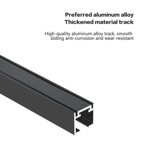 Aluminum track for Motorized Flush Hidden Sliding Barn Door Hardware Kit For 47.2 To 59 Inch Doors, anti-corrosion, wear-resistant