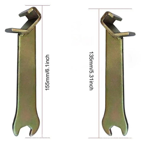 2 Pack Cleat Lever Lock Tools For HVAC Ductwork Clip 2in1 Heavy Duty Clamp Wrench Hook in 135mm and 155mm sizes