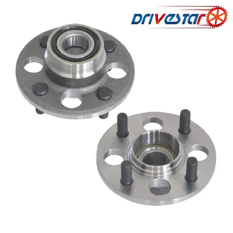 Rear Wheel Hub And Bearing Pair For Honda Civic 92 00 Rear Drum Del Sol 93 97 CRX 88 91 Wagovan 86 87 EL 97 00 4-Lug All Models OEM Style Replacement Hub Assembly Drop-In Ready