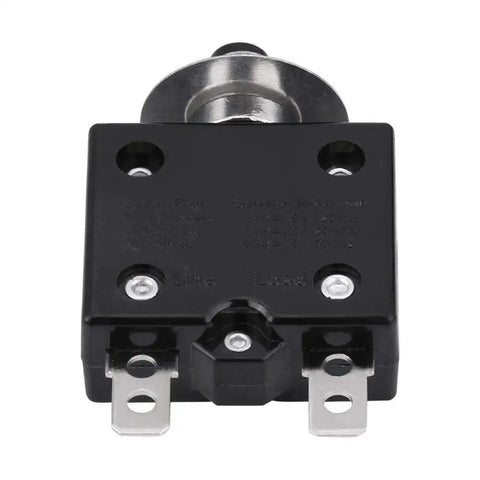 15A Manual Reset Thermal Circuit Breaker For Home And DIY Projects, back view, push button reset, overload protection, AC DC use