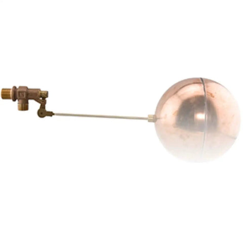 Standard Duty Bronze Float Valve For Water Systems Three Quarter Inch NPT Inlet And Outlet With Machined Flange Serrated Arms