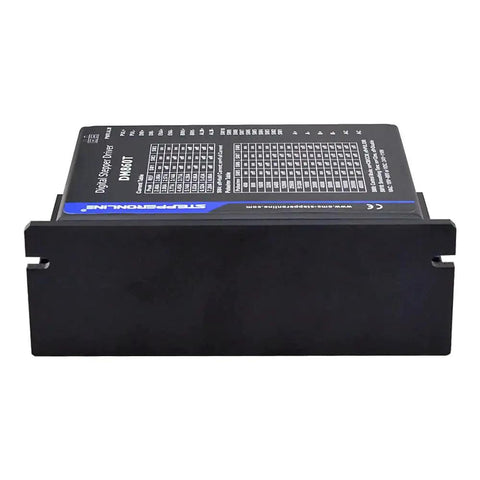 High Performance DM860T CNC Digital Stepper Motor Driver For Nema 34 And Nema 42 Motors, top view, black casing