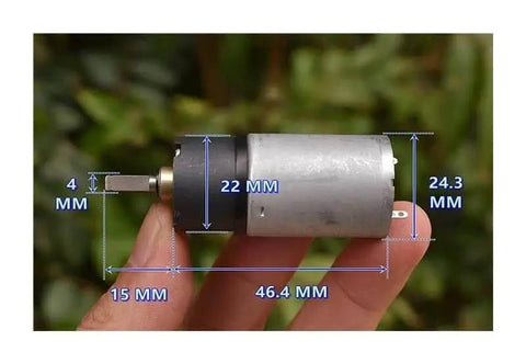 Electronic Starter With Planetary Gearbox And Full Metal Drive System D Shaft Compatible DC 12V 30 RPM held with dimensions labeled