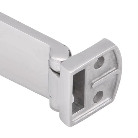 Hapivida hatch fastener clamp, marine-grade stainless steel, 75mm, front view with mounting holes