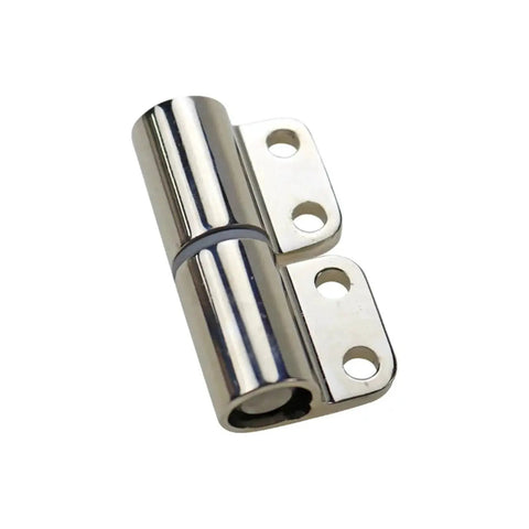 Detachable damping hinge zinc alloy with chrome finish and two mounting plates with screw holes