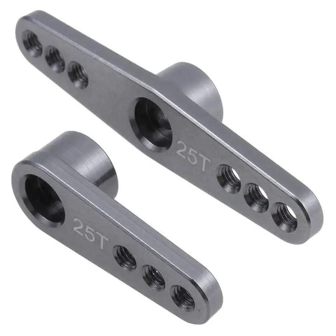 Two Pack 25T Aluminum Servo Horns With M3 Thread For 1 10 And 1 8 Scale RC Crawlers Fits Futaba Savox Power HD HSP MG995 MG996 CNC 6061 Aluminum