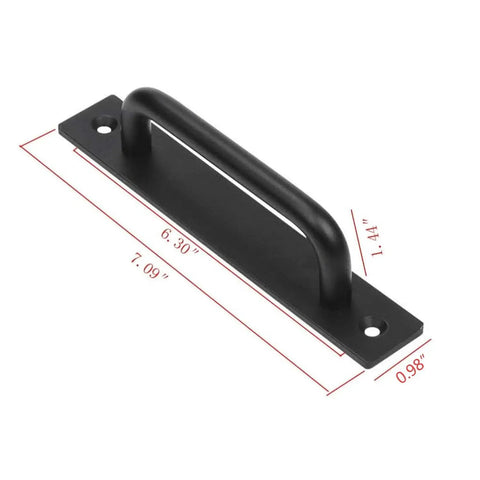 Aluminium Alloy Heavy Duty Barn Door Handles Flush Mount Long Base Pulls Set Of 4 For Gate Shed Garage Door And Drawer