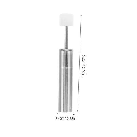Hydraulic Silent Close Buffer Kit For Cabinet Doors 5Pcs Soft Close Dampers, Noise Reduction, Easy Install, shown close-up silver damper