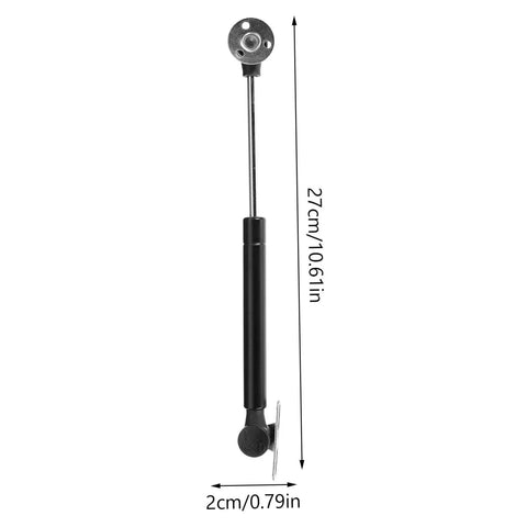 High Load Capacity Gas Spring Strut Hinge With Soft Close For Cabinets Kitchen And Jewelry Boxes, 27cm length, black metal