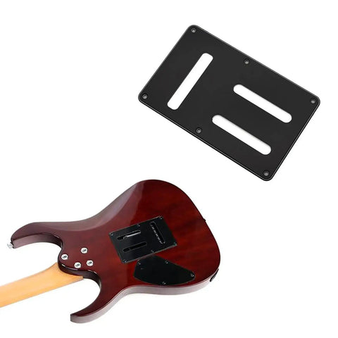 Guitar Back Panel Replacement Part For Electric Guitars, Lightweight Precision Fit, Protects Wiring And Boosts Style shown installed and separate