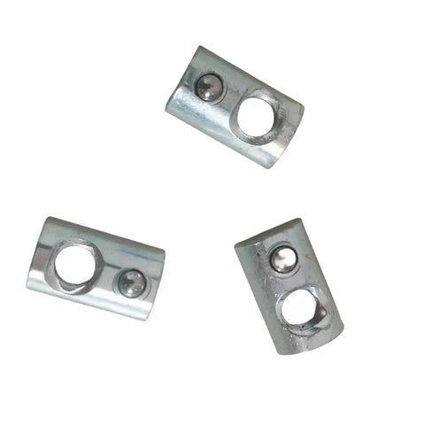 1/4-20 Steel T-Nut With Ball Spring For Aluminum Extrusion Rails, Fits 1010 Series, 1045 Steel Zinc Finish, Pack Of 20
