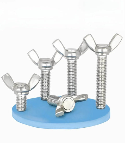 Built Tough 304 Stainless Steel Wing Bolts And Thumb Screws Butterfly Style For Electronic Equipment Featuring One Quarter Inch Twenty Thread