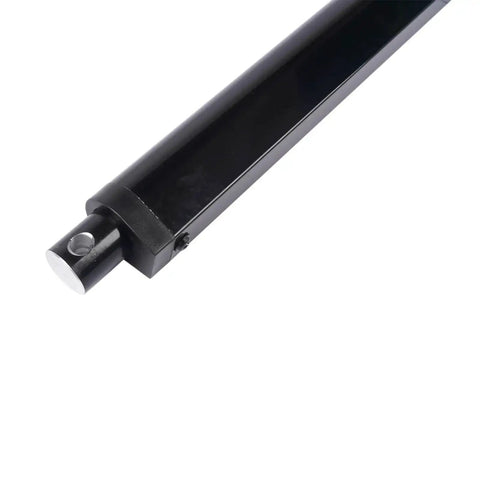 Close-up of the 32 Inch 12V Linear Actuator With Beefy 440 Pound Load Capacity, made from aluminum alloy, shown in black finish.